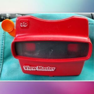 Vintage Viewmaster 3d Red Classic Toy Slide Viewer Orange Handle